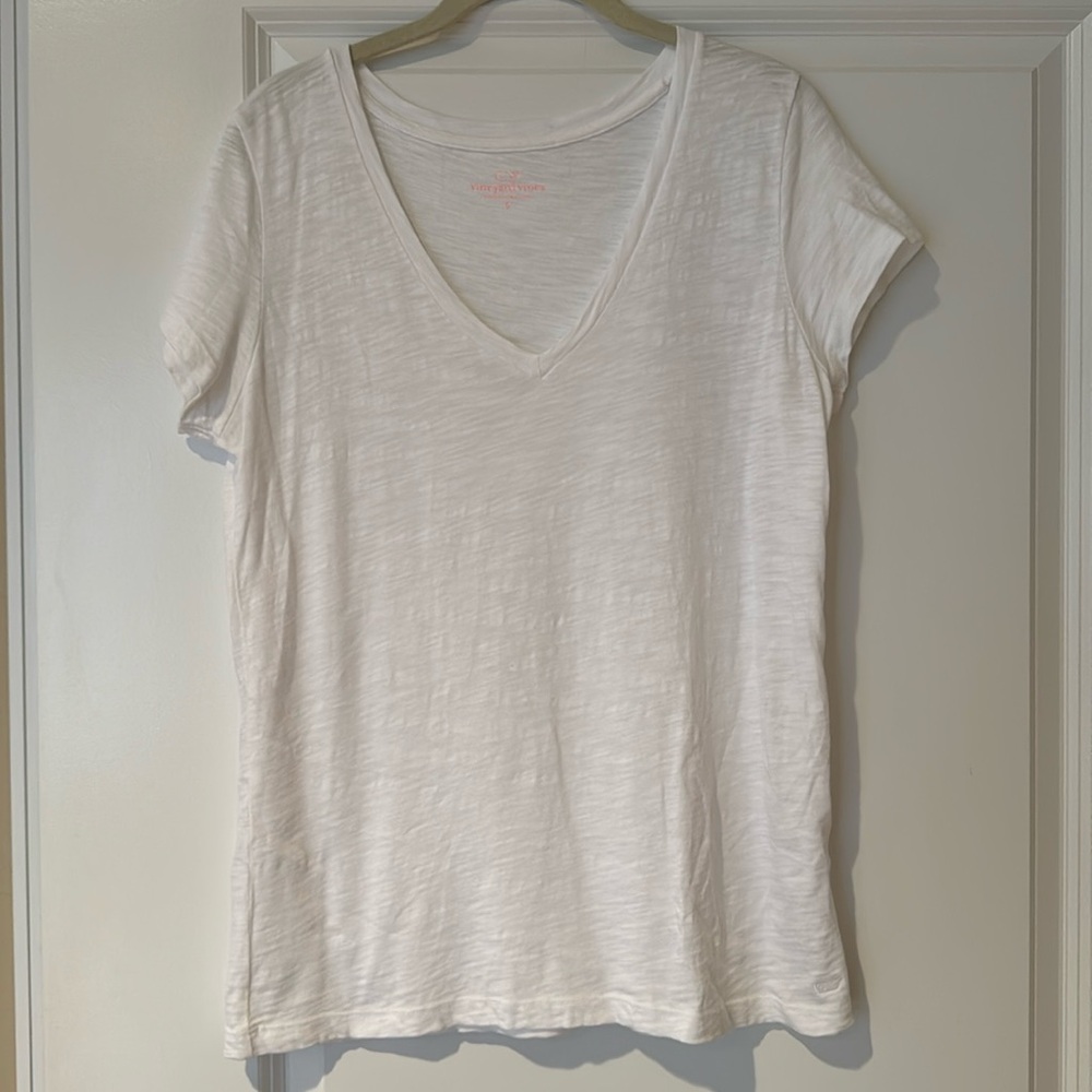 Vineyard Vines Slub Cotton V-Neck Tee